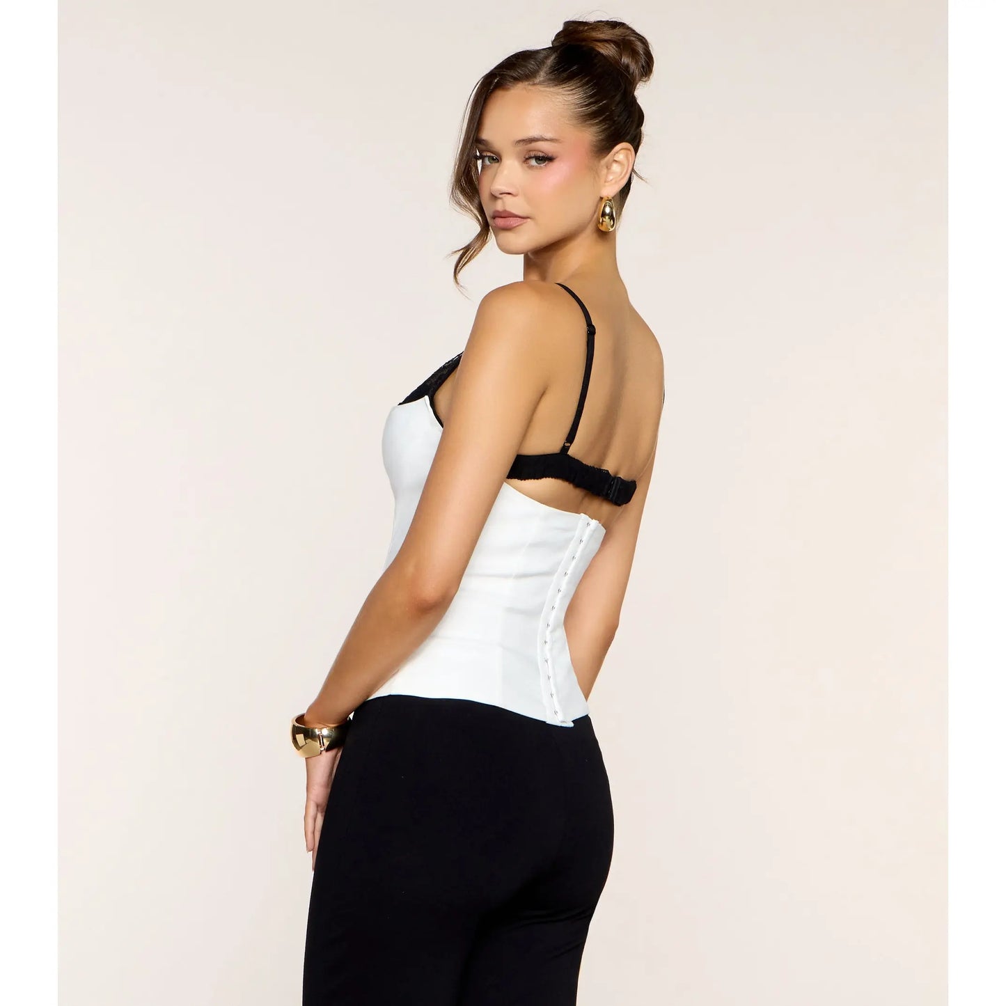 Classy with a Catch Corset Tank Top