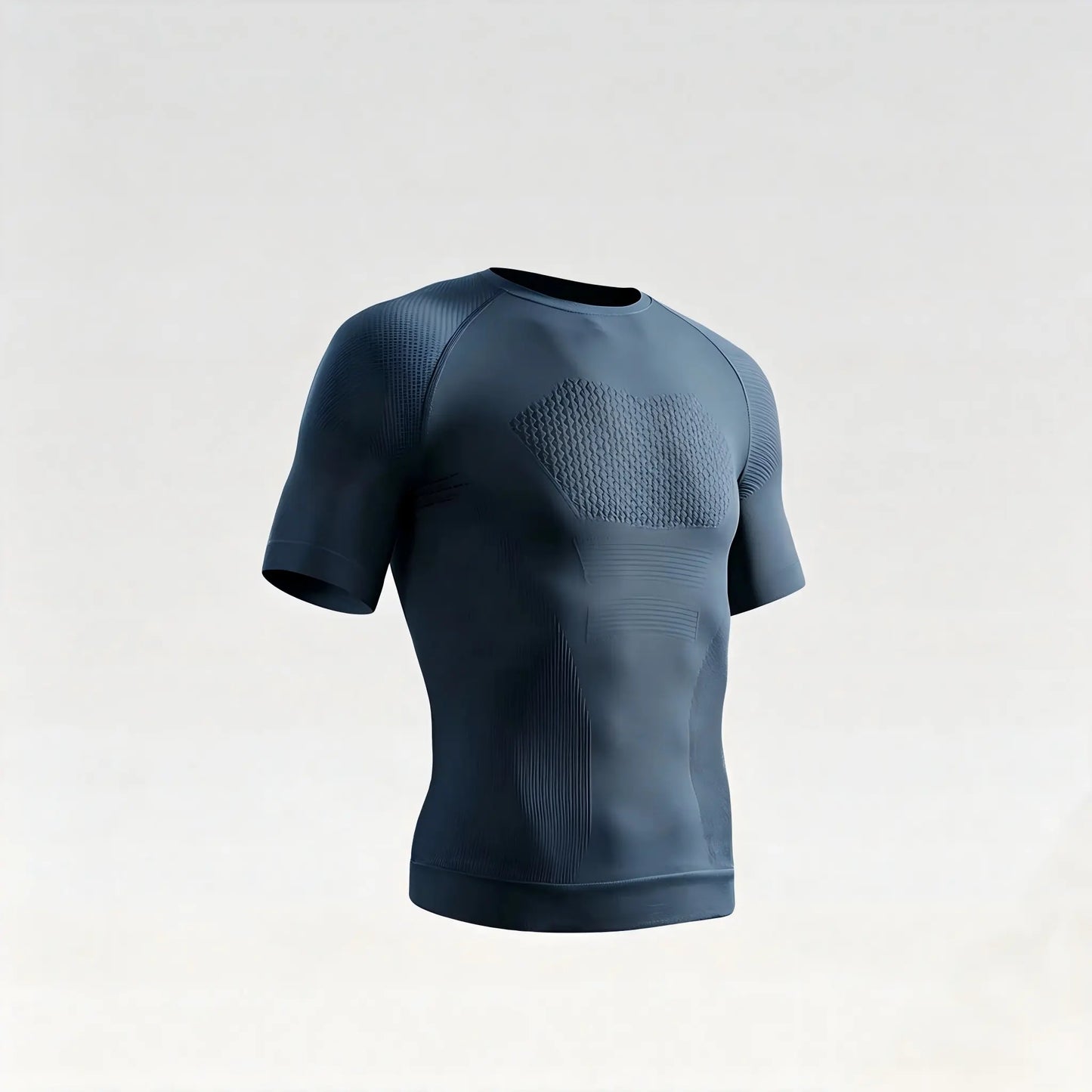 Men'S Compression Shirt Seamless Short Sleeve Athletic T-Shirt High Elastic Moisture Wicking Quick Dry Fitted Muscle-Hugging Workout Gym Running Tee Tshirt