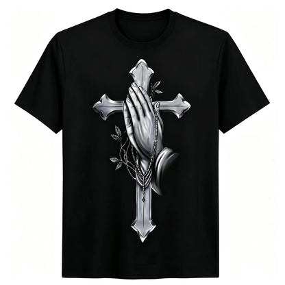 Men'S Vintage Christian Graphic T-Shirt, Soft Cotton Crew Neck Faith Top for Casual Wear, Layers with Denim and Flannel Jackets, Birthday Gift, Cargo