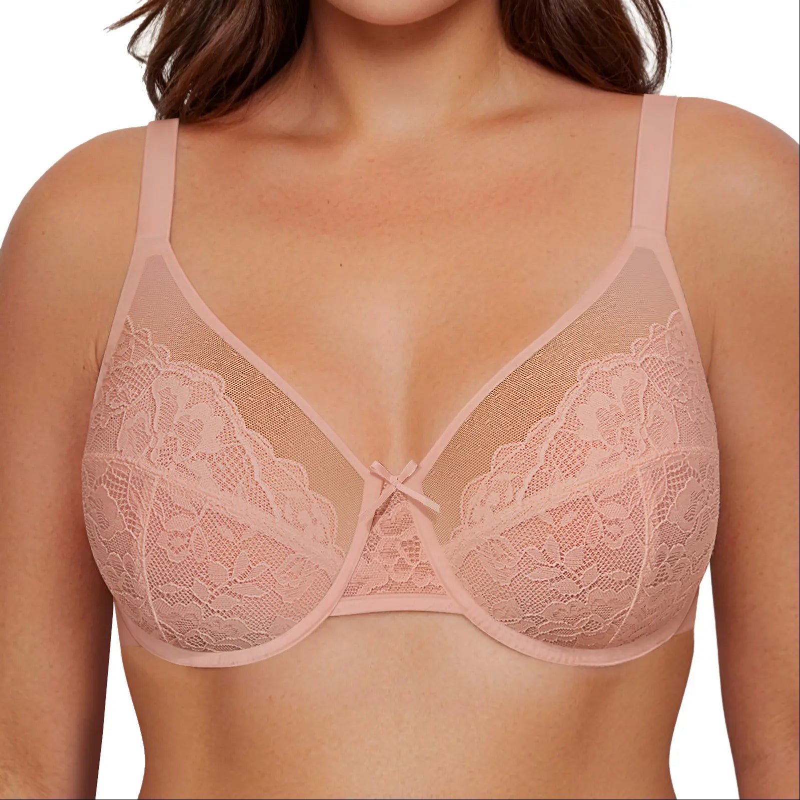 LETSJOLI plus Size Push-Up Bra Letsjoli Enchante Floral Lace plus Size Underwire Unlined Unpadded Minimizer Full Coverage Bra Women'S Comfortable Breathable Mesh Cup Postpartum Minimizer for Women Full Coverage Lace Unlined Wirefree plus Size Supportive