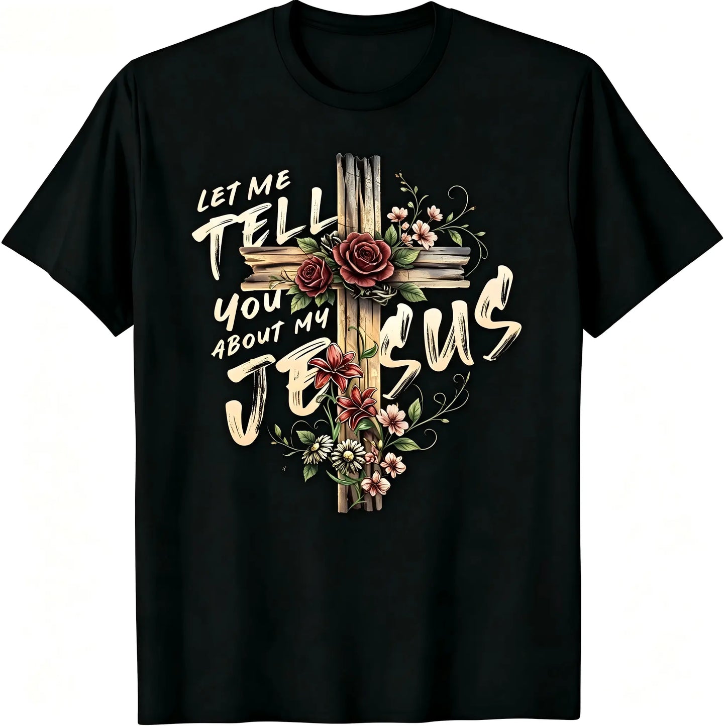 Men'S Vintage Christian Graphic T-Shirt, Soft Cotton Crew Neck Faith Top for Casual Wear, Layers with Denim and Flannel Jackets, Birthday Gift, Cargo