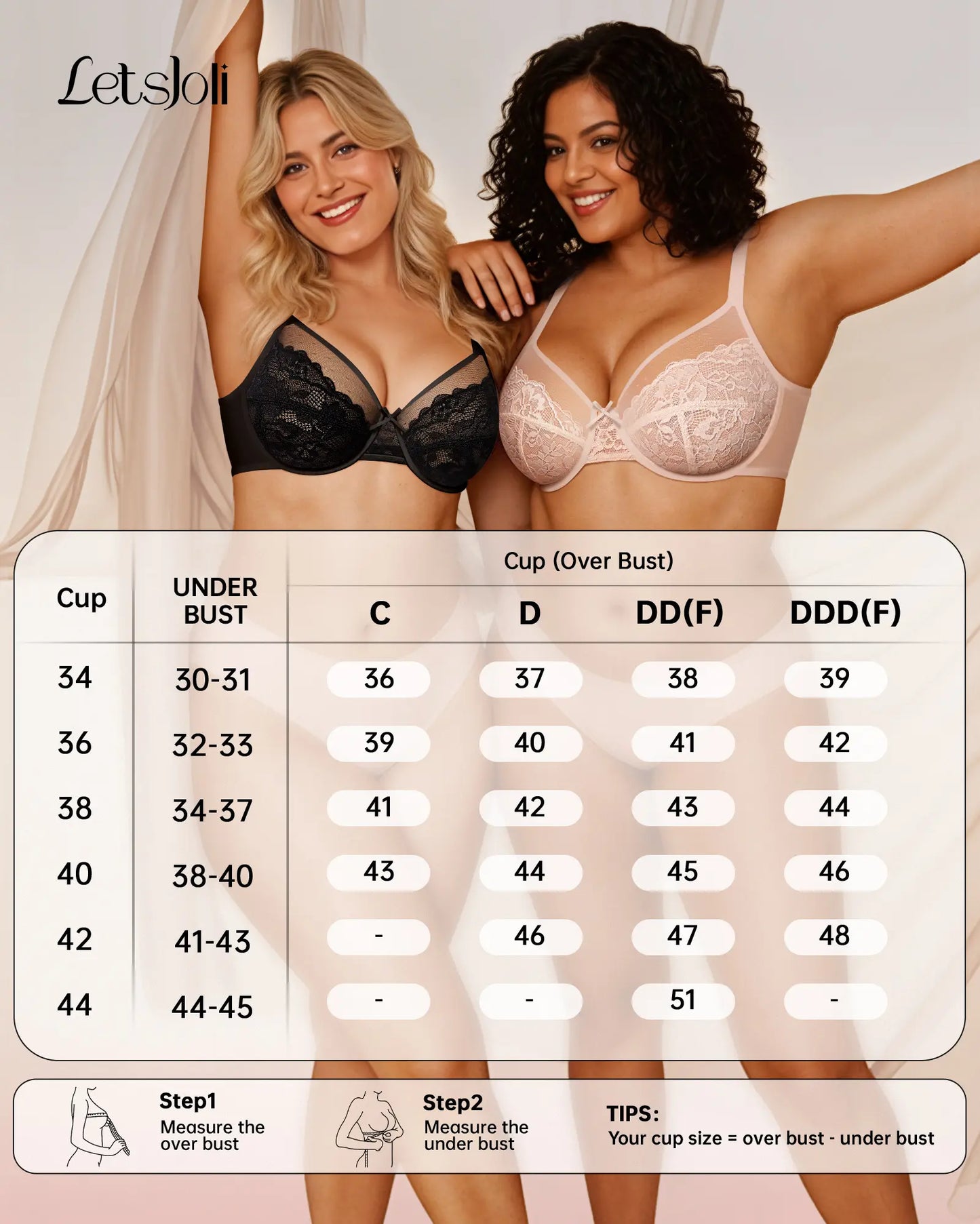 LETSJOLI plus Size Push-Up Bra Letsjoli Enchante Floral Lace plus Size Underwire Unlined Unpadded Minimizer Full Coverage Bra Women'S Comfortable Breathable Mesh Cup Postpartum Minimizer for Women Full Coverage Lace Unlined Wirefree plus Size Supportive